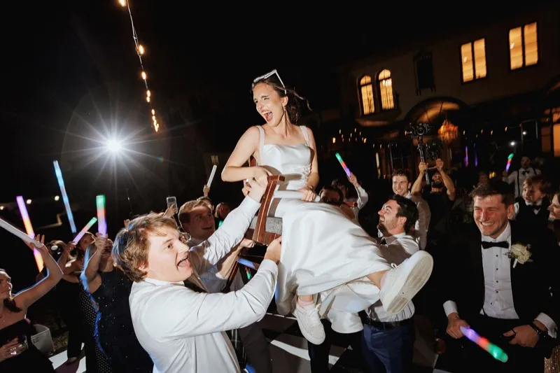 Hora chair dance at Epping Forest wedding reception