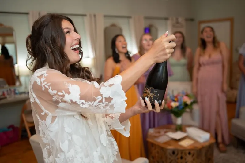 Fountain of Youth wedding ceremony under oak trees
