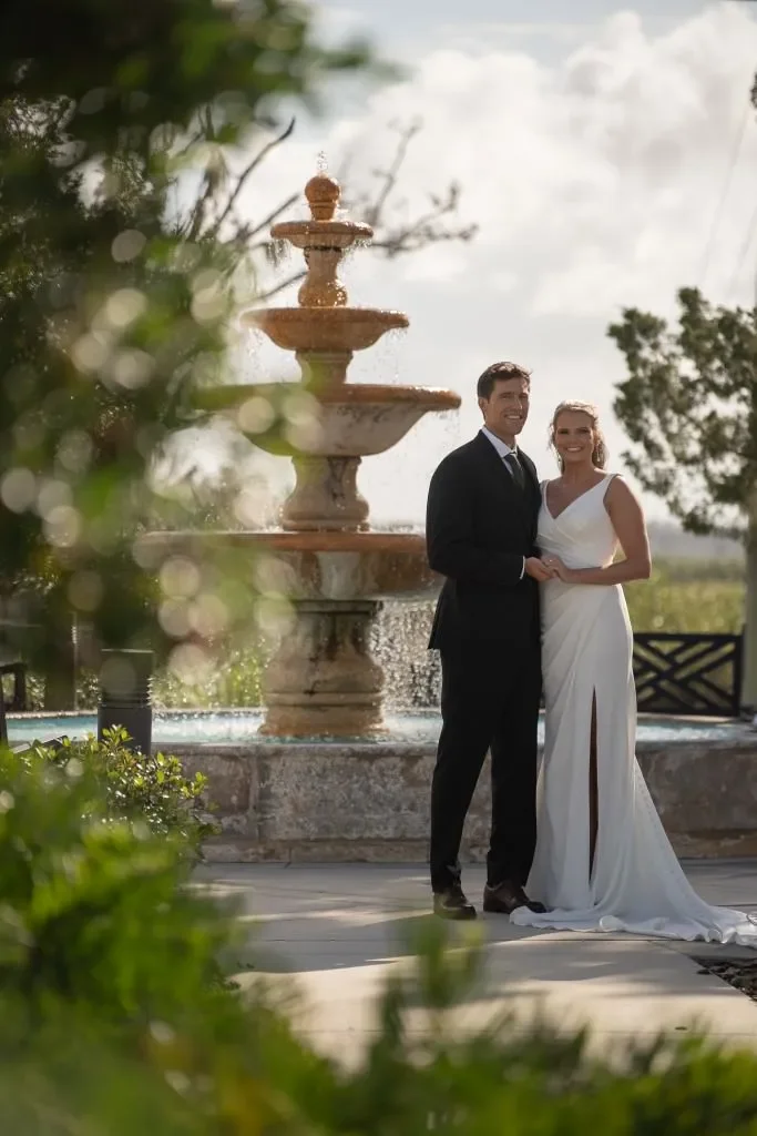 Bride and groom portrait at River House St. Augustine