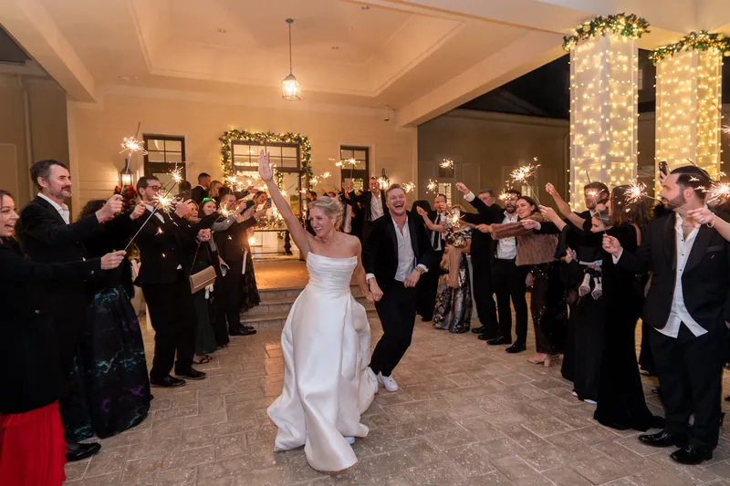 Sparkler exit at Sawgrass Country Club wedding in Ponte Vedra