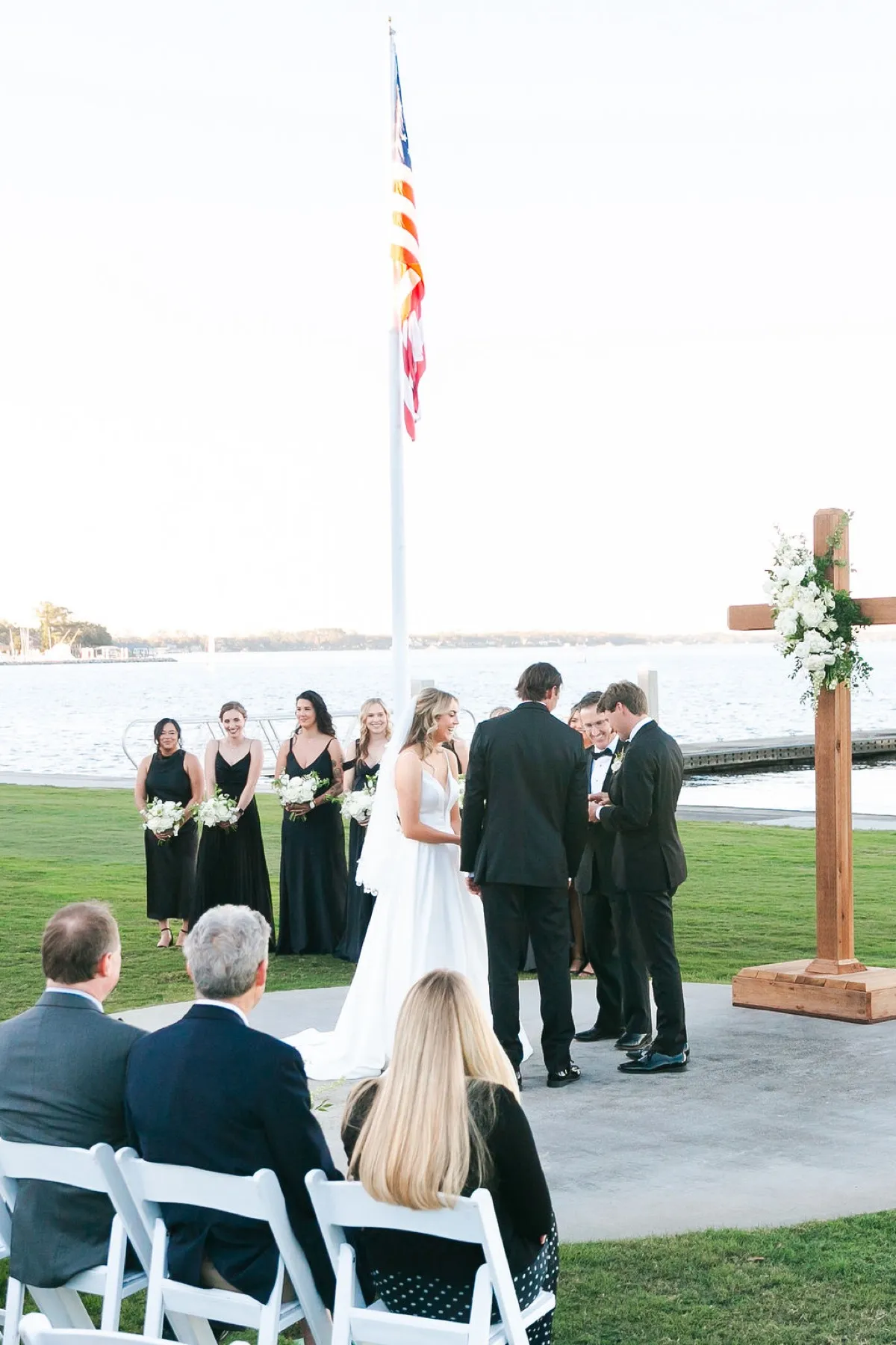Waterfront wedding ceremony at Timuquana Country Club