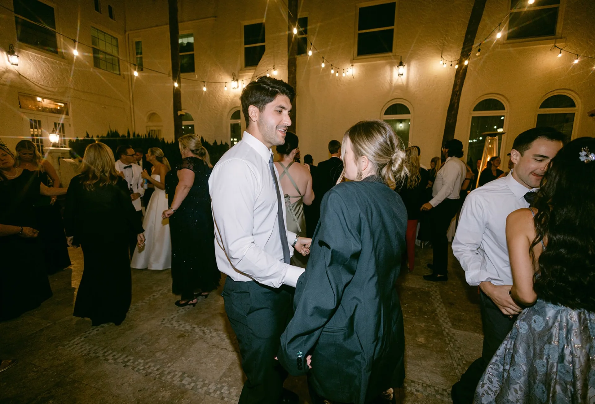 Dancing under the stars in Casa Marina courtyard