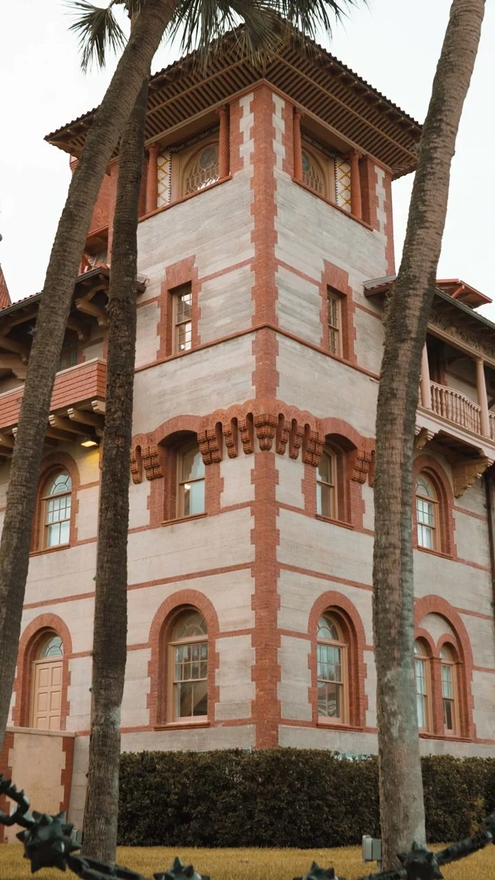 Hotel Ponce de Leon tower exterior at Flagler College St. Augustine wedding venue